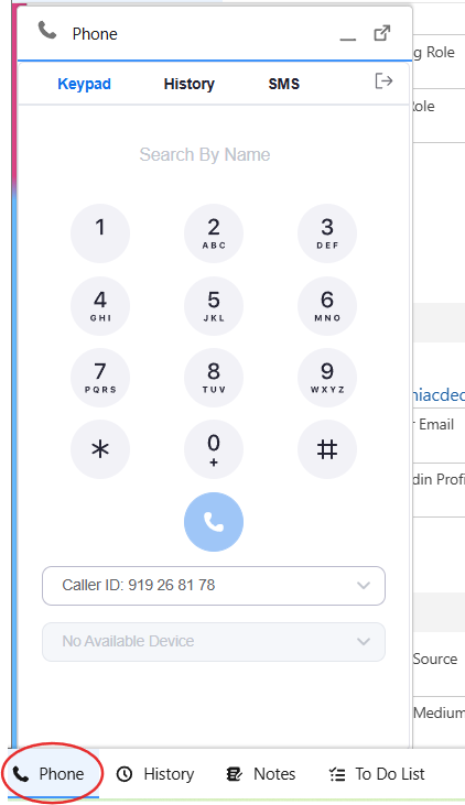 Interfaz de la integración de Zoom en Salesforce.