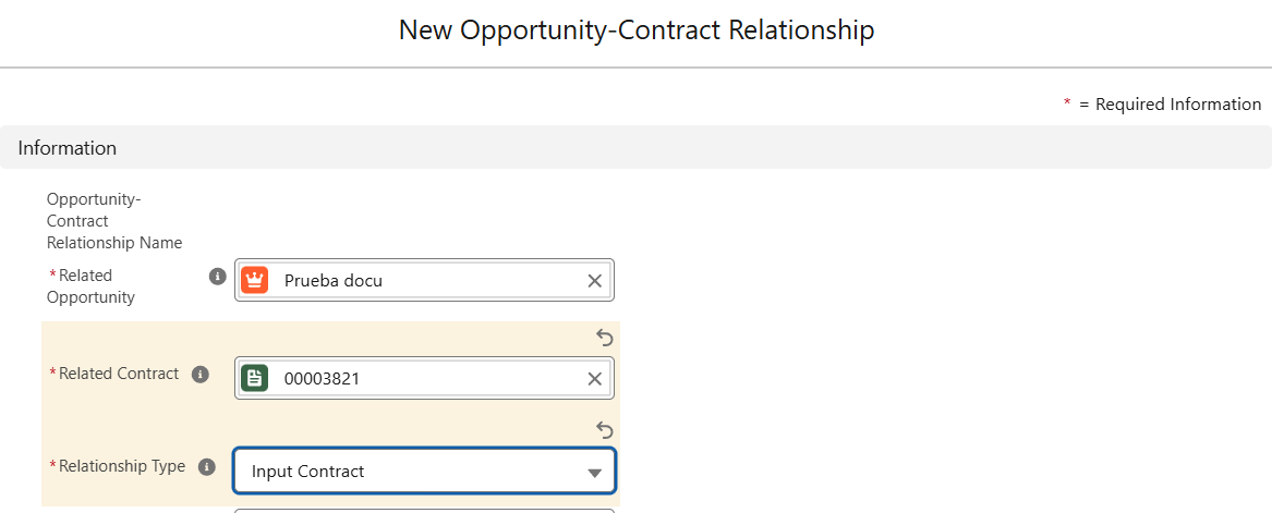 Estableciendo la relación con el contrato